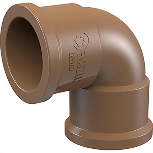 Cotovelo Tigre PVC Liso Liso E 1.1/2 X 90 Marrom