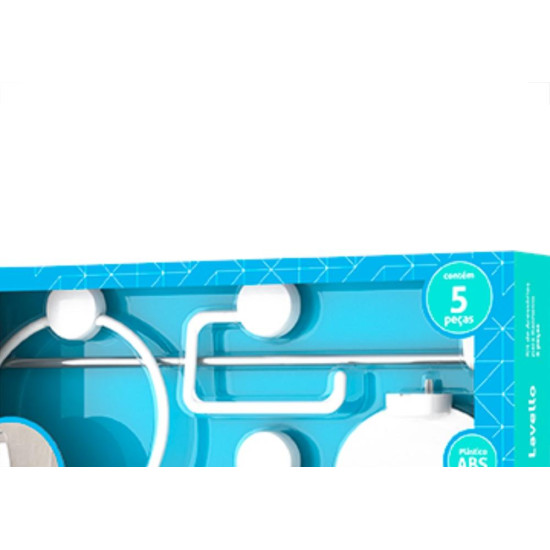 Acessorio P/Banheiro 5Pc Lavello Branco Herc Acessorio P/Banheiro 5Pc Lavello Branco Herc