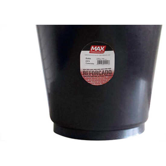 Balde Pvc Max Preto 12L Balde Pvc Max Preto 12L