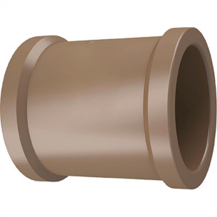 Luva Tigre PVC Liso Liso 1.1/2 Marrom