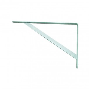 Cantoneira Mao Francesa Hayner Leve Branco 25Cm - Kit C/12 Unidades