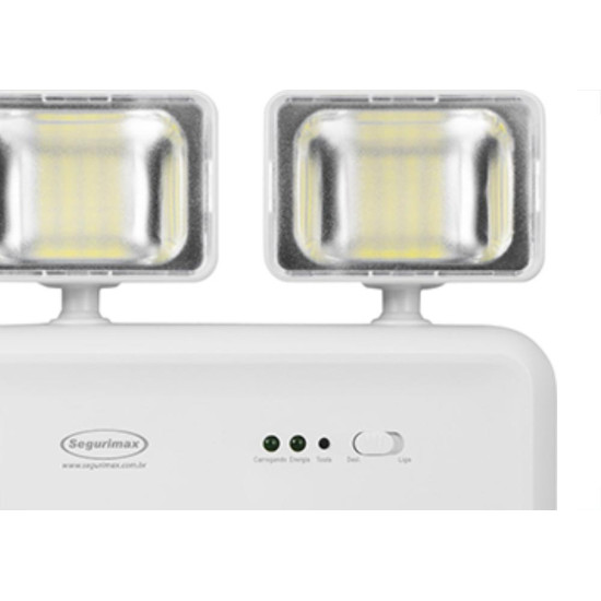 Luminaria Emergencia Led 2200Lm 2Far Segurimax Bivolt Luminaria Emergencia Led 2200Lm 2Far Segurimax Bivolt