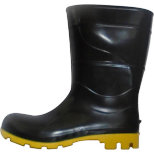 Bota Galocha Crival Preto/Amarelo C.Medio N.39 S/Forro
