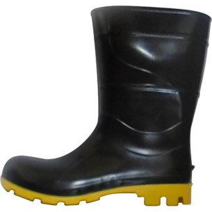 Bota Galocha Crival Preto/Amarelo C.Medio N.44 S/Forro