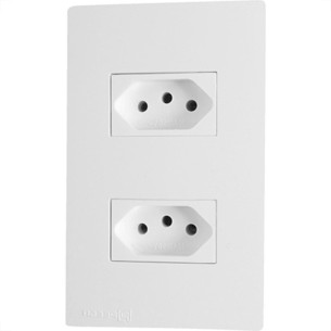 Conjunto Peesa Una Max 1744 2Tomada   2P+T 10A Branco