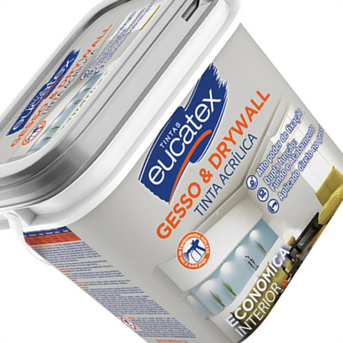 Tinta Eucatex P/Gesso/Drywall Branco Galao 3,6 Litros Tinta Eucatex P/Gesso/Drywall Branco Galao 3,6 Litros
