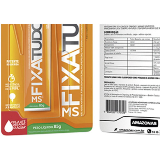 Cola Fixa Tudo Amazonas 85G Cola Fixa Tudo Amazonas 85G