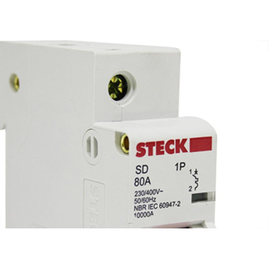 Kit C/5 - Disjuntor Steck Din Unipolar 80A Sd61 C10Ka