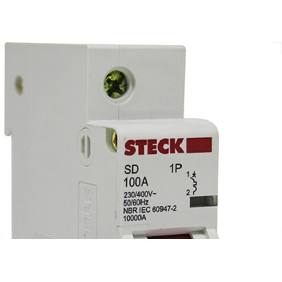 Kit C/4 - Disjuntor Steck Din Unipolar 100A Sd61 C10Ka