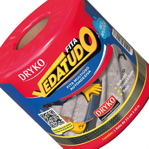 Vedatudo Fita Adesiva Alum 15Cmx10Mt Vedatudo Fita Adesiva Alum 15Cmx10Mt
