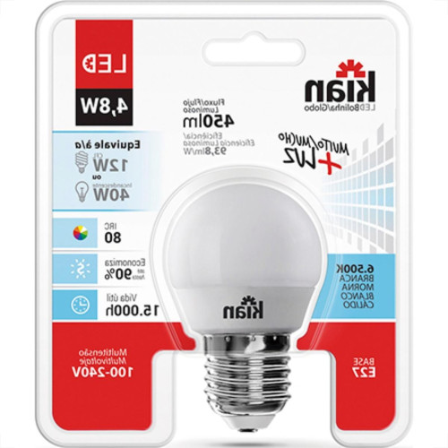 Lampada Led Bolinha 4,8W 6500K Kian Lampada Led Bolinha 4,8W 6500K Kian
