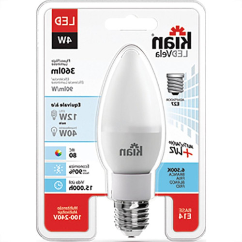 Lampada Led Vela Cl 4,0W 6500K E14-27 Kian