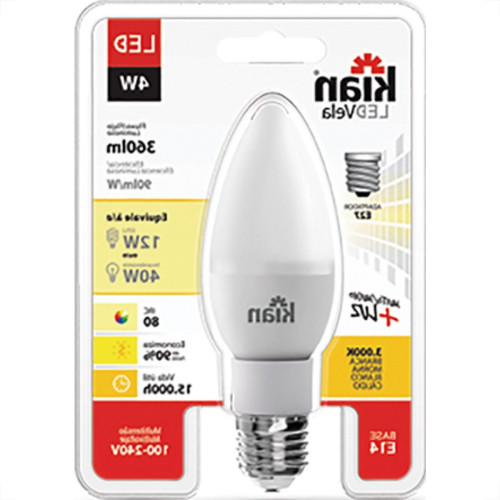 Lampada Led Vela Lt 4,0W 3000K E14-27 Kian