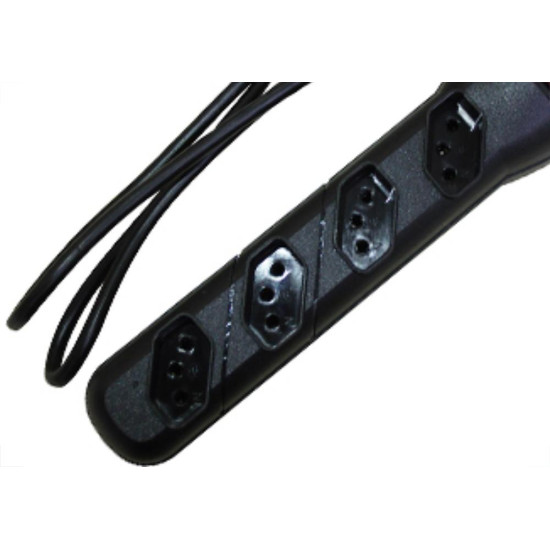 Filtro Linha Qualitronix 4 Tomada  Bivolt Preto