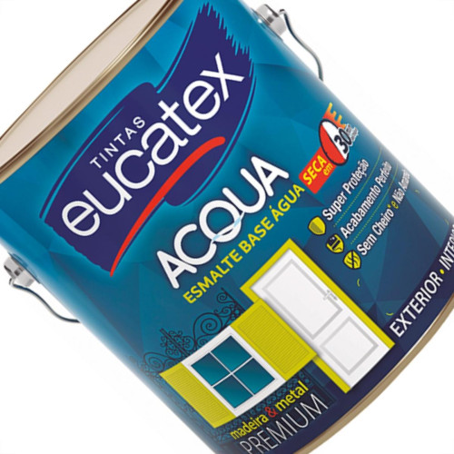 Tinta Esmalte. Base Agua Galao 3,6 Litros Eucatex Branco Tinta Esmalte. Base Agua Galao 3,6 Litros Eucatex Branco