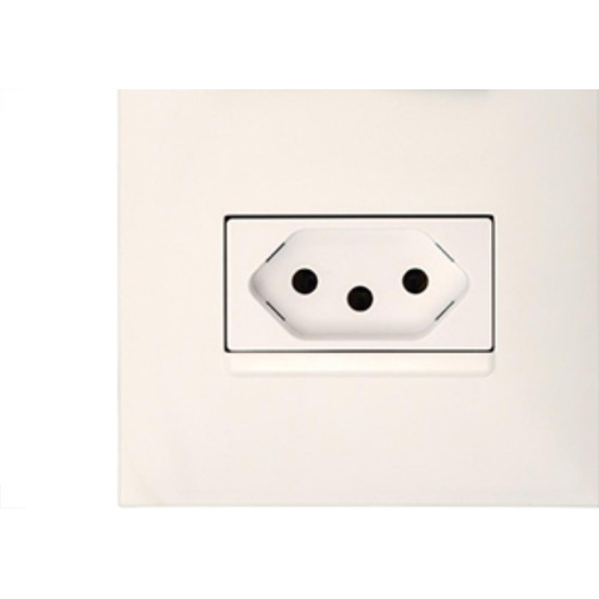 Conjunto Pial Plus+ Branco 1 Par+1Tomada 10A 078Bc