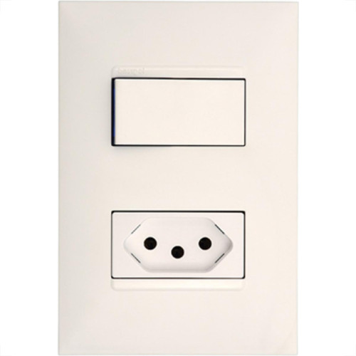 Conjunto Pial Plus+ Branco 1 Par+1Tomada 20A 078Bc
