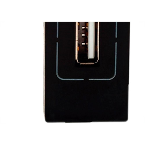 Modulo Pial Plus+ Preto 1Tomada  Usb 1100Ma88Pt