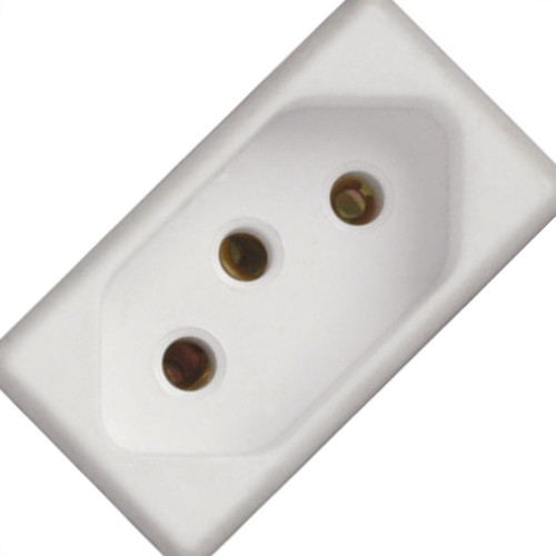 Modulo Tramontina 1Tomada 10A Branco 030 Modulo Tramontina 1Tomada 10A Branco 030