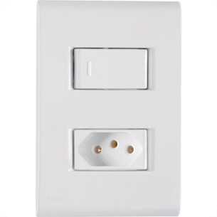 Conjunto Tramontina Liz 1 Simples Tomada 10A 170/264