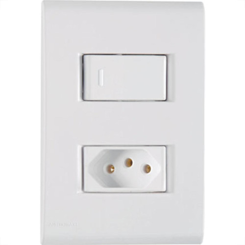 Conjunto Tramontina Liz 1 Simples Tomada 10A 170/264