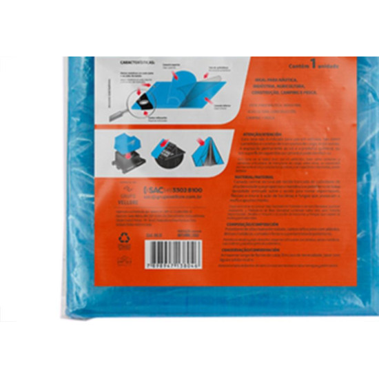 Lona Carreteiro Famastil 3X2 Azul 6012