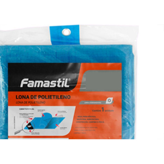 Lona Carreteiro Famastil 8X5 Azul 6022 Lona Carreteiro Famastil 8X5 Azul 6022