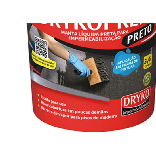 Drykopren Preto Galao 3,6 Litros 3,6Kg