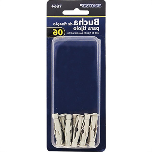 Cartela Brasfort Bucha Fixacao N.06 C/10 7664 Cartela Brasfort Bucha Fixacao N.06 C/10 7664
