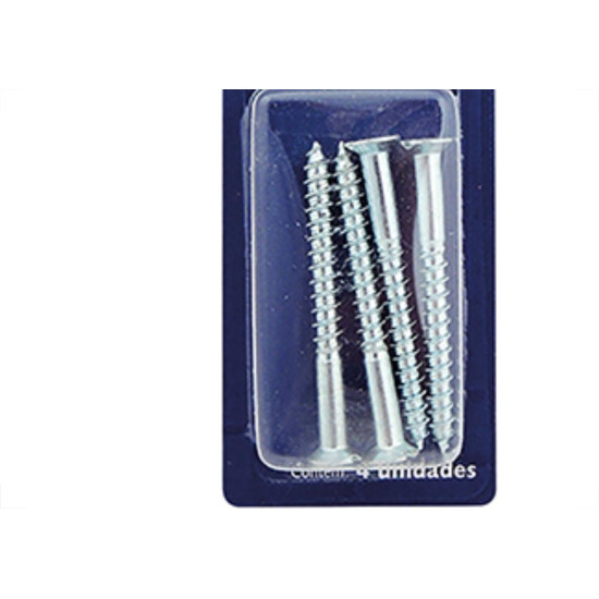 Cartela Brasfort Parafuso Mad Chata 4,8X50 C/4 Cartela Brasfort Parafuso Mad Chata 4,8X50 C/4
