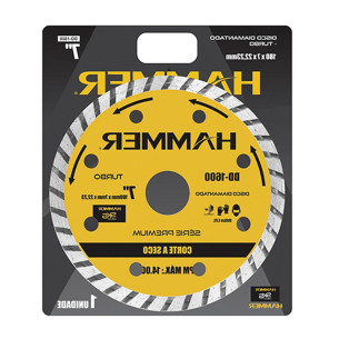 Disco Diam Hammer Turbo 7 X 180Mm