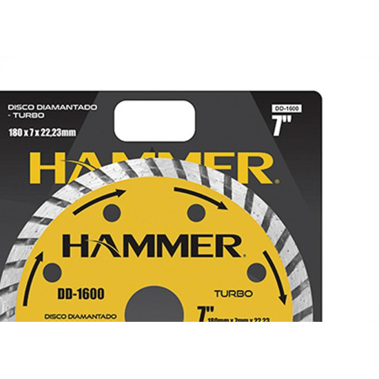 Disco Diam Hammer Turbo 7 X 180Mm