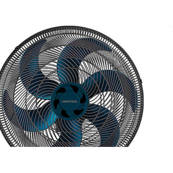 Ventilador De Mesa 50Cm Preto/Azul 127V Turbo Vent Ventilador De Mesa 50Cm Preto/Azul 127V Turbo Vent