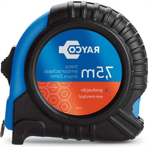 Trena 7,5Mt Emborrachado 25Mm Azul Rayco Trena 7,5Mt Emborrachado 25Mm Azul Rayco
