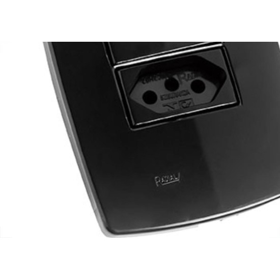 Conjunto Rad Modular Preto 1804121 1S+1Tomada 10A