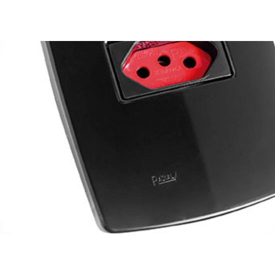 Conjunto Rad Modular Preto 1804376 1Tomada 20A Vermelho