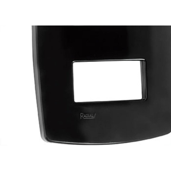 Espelho Placa Radial Modular Preto 4X2 2Mod Dist 4004