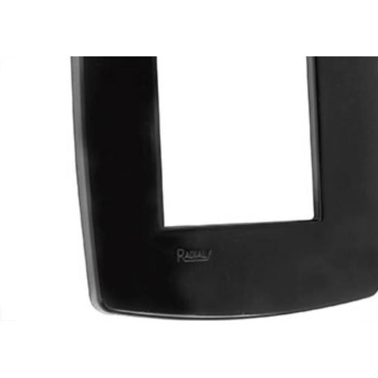 Espelho Placa Radial Modular Preto 4X2 3Mod 1704001