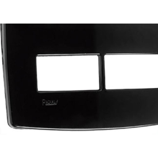 Espelho Placa Radial Modular Preto 4X4 4Mod Dist 4008