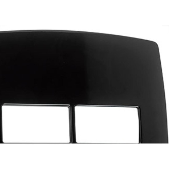 Espelho Placa Radial Modular Preto 4X4 2Mod 1704011