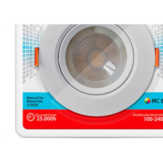 Spot Emb.03W Led 6000K Red Kian Spot Emb.03W Led 6000K Red Kian