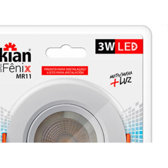 Spot Emb.03W Led 6000K Red Kian Spot Emb.03W Led 6000K Red Kian