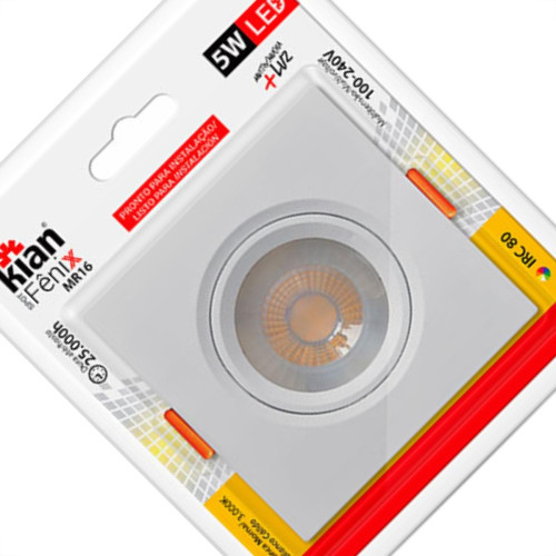 Spot Emb.05W Led 3000K Quad Kian Spot Emb.05W Led 3000K Quad Kian