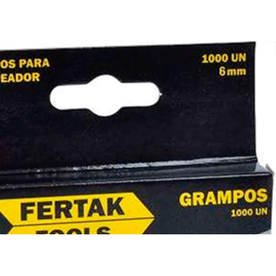 Grampo P/Grampeador Fertak 06Mm C/1000