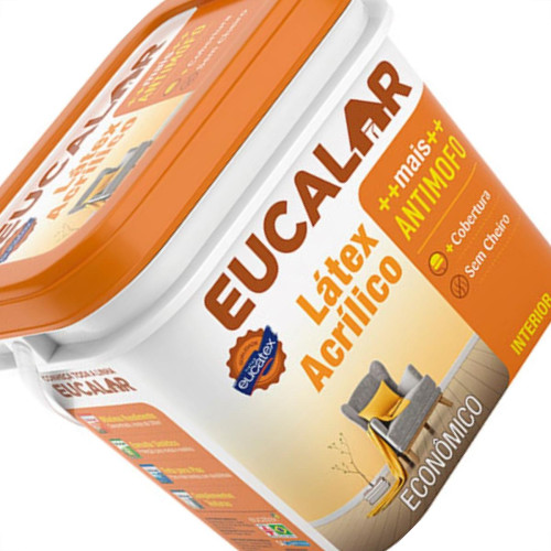 Latex Eucalar Acri Fosco Galao 3,6 Litros Lr Citrico