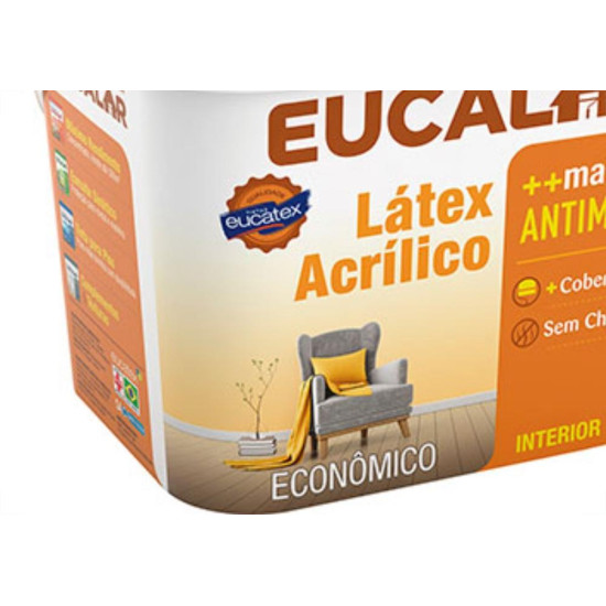 Latex Eucalar Acri Fosco Galao 3,6 Litros Lr Citrico