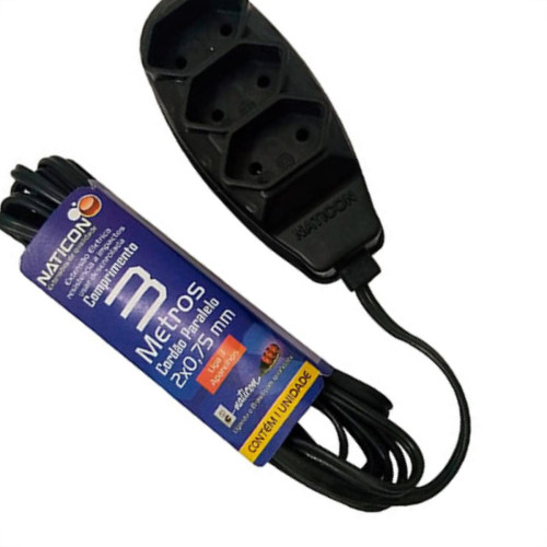 Extensao Naticon Pl 0,75 03Mt Preto Extensao Naticon Pl 0,75 03Mt Preto