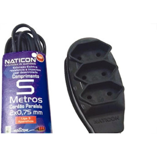 Extensao Naticon Pl 0,75 05Mt Preto Extensao Naticon Pl 0,75 05Mt Preto
