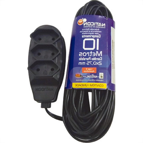 Extensao Naticon Pl 0,75 10Mt Preto Extensao Naticon Pl 0,75 10Mt Preto