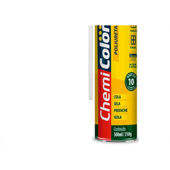 Espuma De Poliuret.Chemicolor 500Ml/310G - Kit C/12 Unidades Espuma De Poliuret.Chemicolor 500Ml/310G - Kit C/12 Unidades